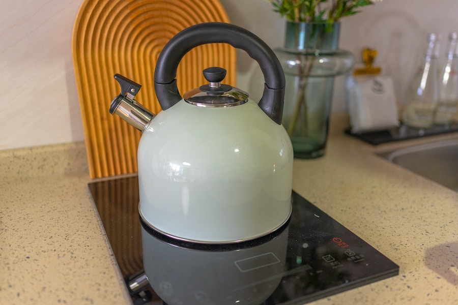 A kettle on a stove