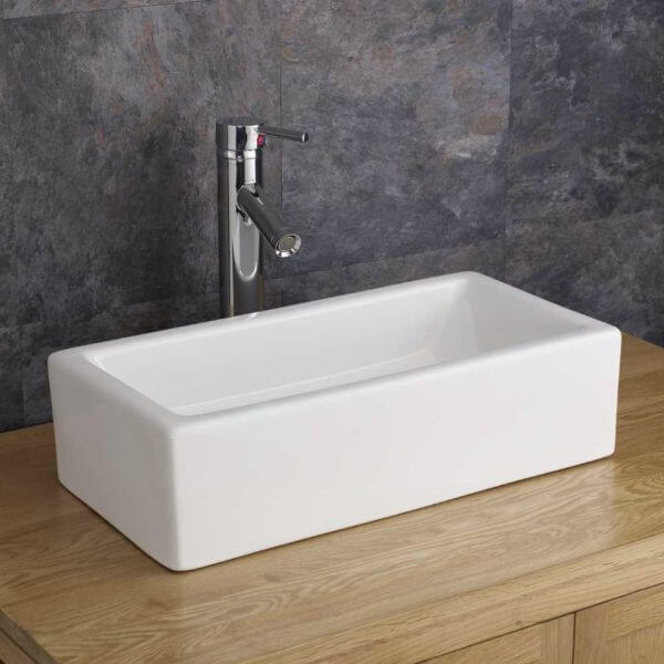 rectangular countertop basin unit