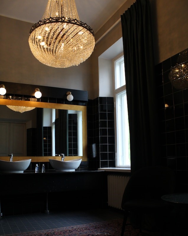 Luxury bathroom in black