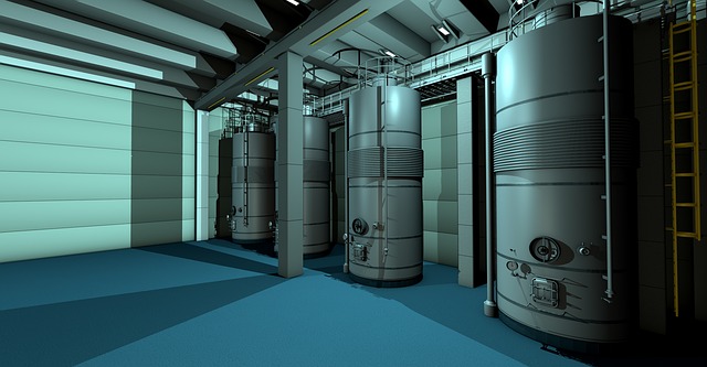 Commercial boilers in a room