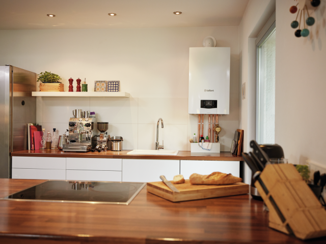 vaillant boiler in kitchen