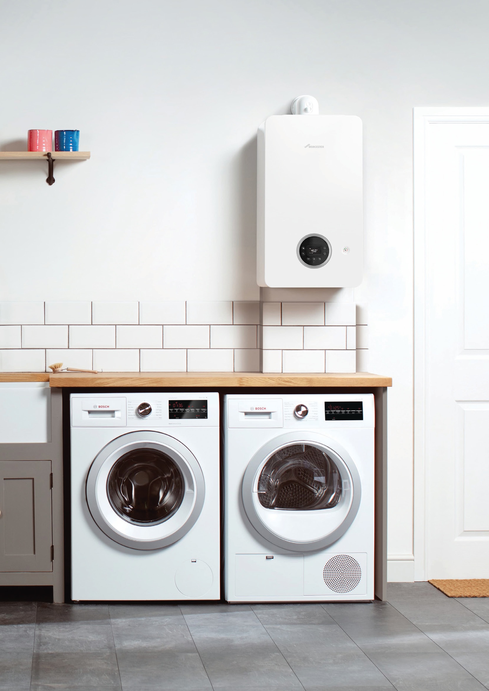 worcester boiler in washing room