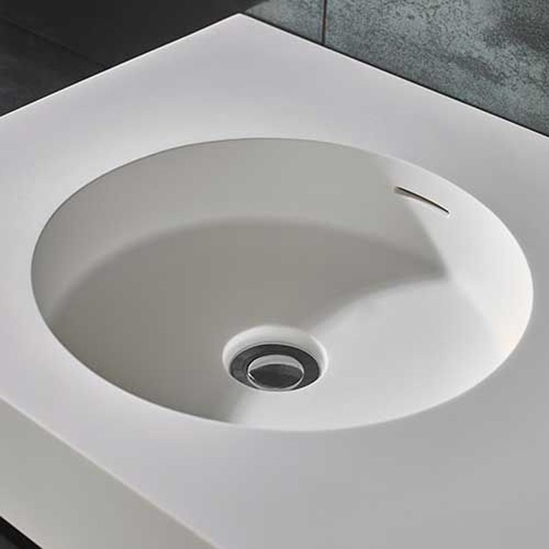 white stone resin large basin rectangular