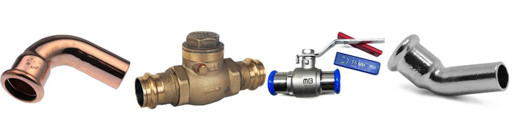 Press fit pipe fitting examples