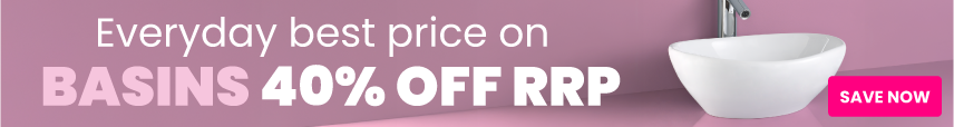 40% off RRP basins 