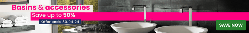 Basins & accessories up to 50% off